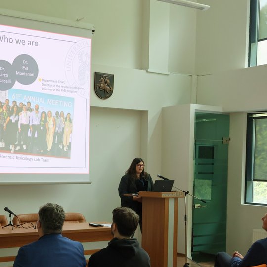 Dr. Giulia Bambagiotti stažuotės 2025 m. gegužės 6–24 dienomis akimirka.