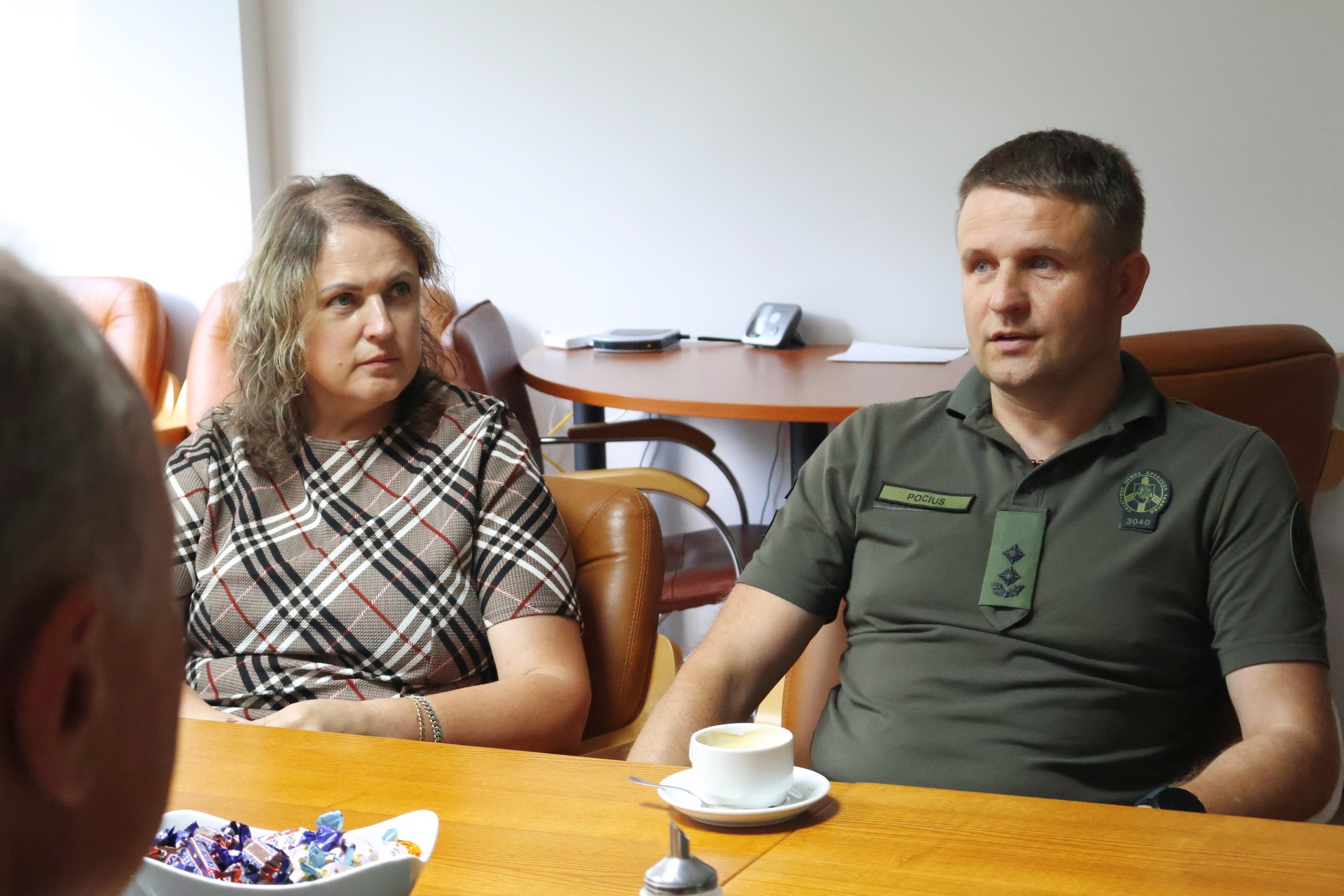 Valstybės sienos apsaugos tarnybos prie Lietuvos Respublikos vidaus reikalų ministerijos atstovų 2025 m. liepos 22 d. vizito akimirka.