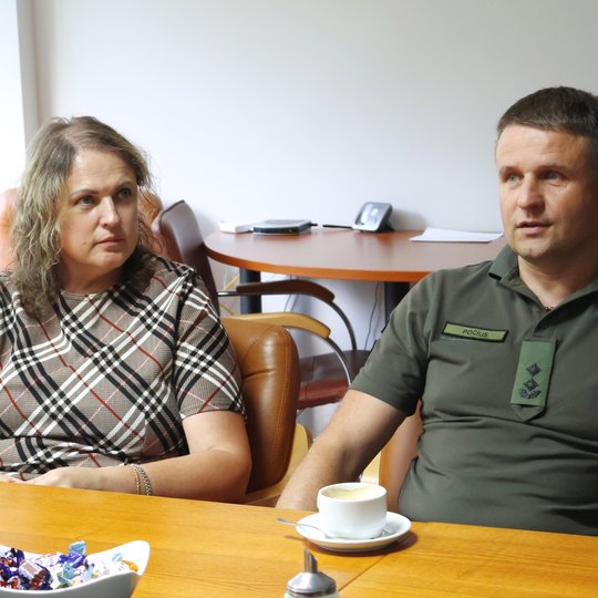 Valstybės sienos apsaugos tarnybos prie Lietuvos Respublikos vidaus reikalų ministerijos atstovų 2025 m. liepos 22 d. vizito akimirka.