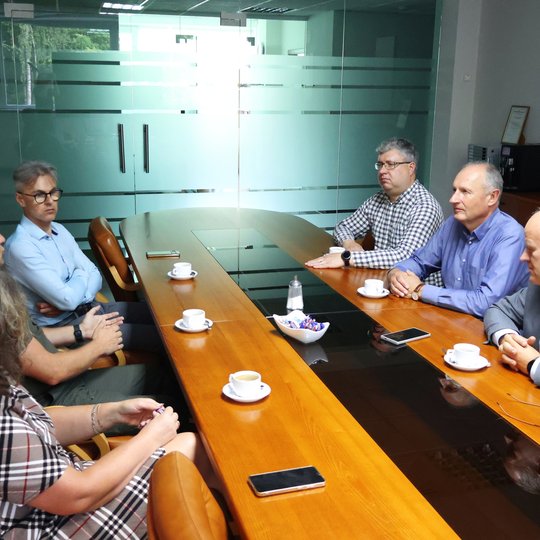Valstybės sienos apsaugos tarnybos prie Lietuvos Respublikos vidaus reikalų ministerijos atstovų 2025 m. liepos 22 d. vizito akimirka.