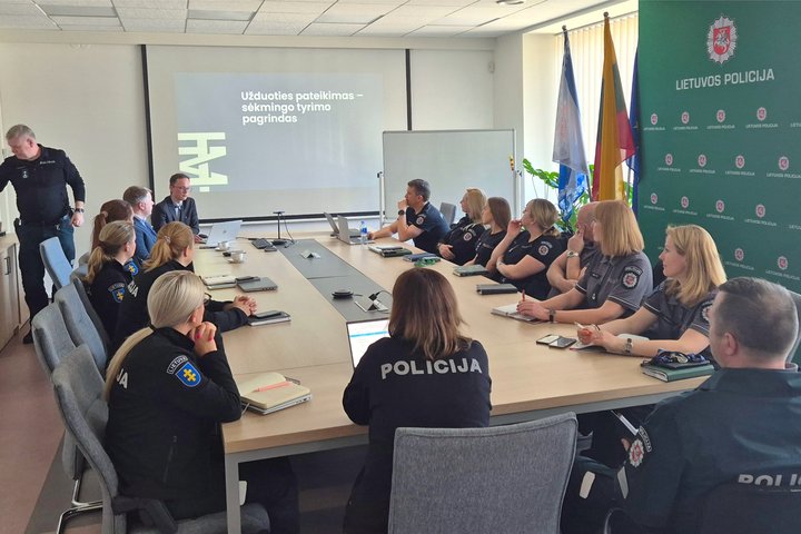 2026 m. balandžio 22 d. vizito Vilniaus apskrities vyriausiajame policijos komisariate akimirka.