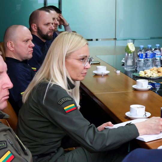 2026 m. balandžio 14 d. susitikimo Valstybinėje teismo medicinos tarnyboje akimirka.