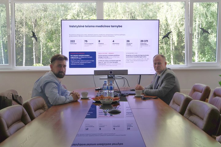 Naujai paskirto Sveikatos apsaugos ministerijos (SAM) kanclerio Liutauro Vičkačkos 2026 m. rugpjūčio 28 d. vizito VTMT akimirka.